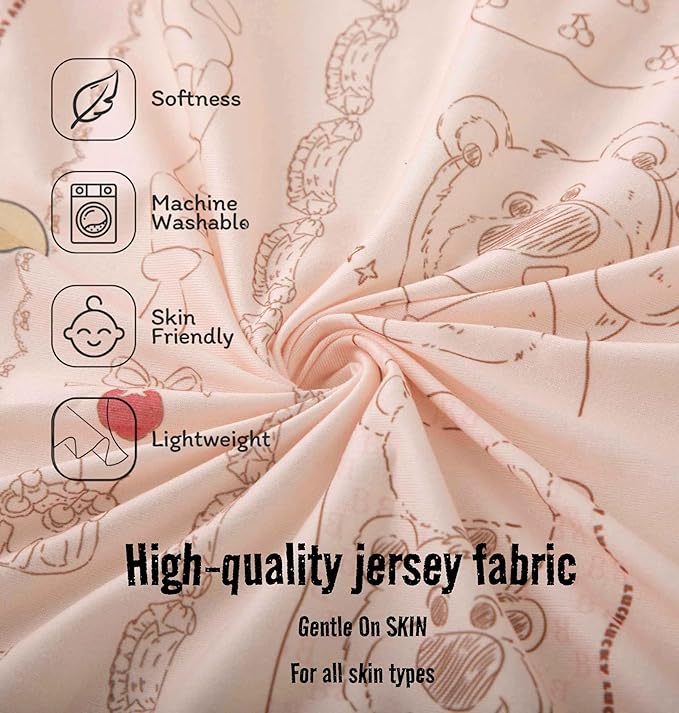 SDY Bear Bassinet Sheets,2pk Microfiber Jersey Baby Bassinet Sheets for Boys Girls，Baby Sheets 32 "x 16 "x 4"