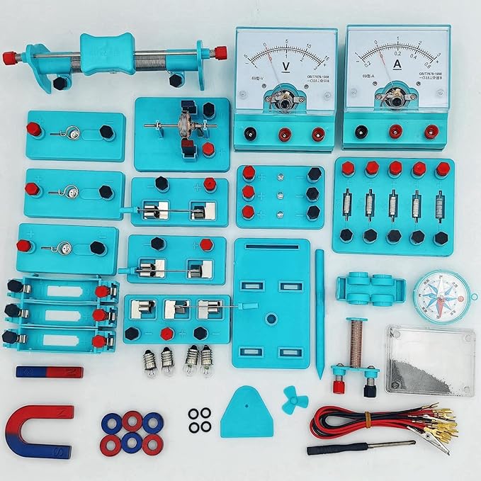 Electricity Circuit and Magnetism Experiment Kits, Electromagnetism Elementary Electronics, Various Electrical and electromagnetic Experiments, Circuit kit