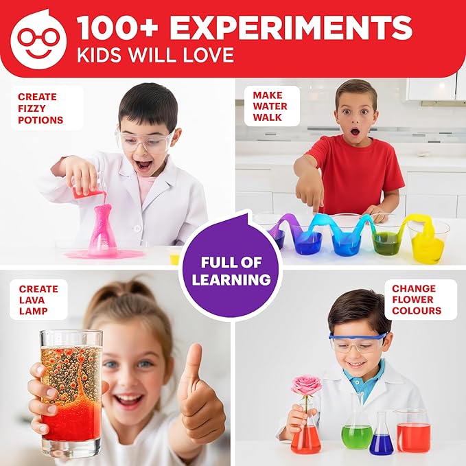 Doctor Jupiter My First Science Kit for Kids Ages 4-5-6-7-8 | Birthday Gift Ideas for 4+ Year Old Boys & Girls | Toy Stem Kit with 100+ Experiments | Learning & Educational Projects