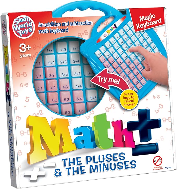 Small World Toys Addition and Subtraction Games, Preschool Math Counting Toys, Kindergarten Math Games Board for Ages 3+ Preschool Learning Activities Educational Toys, Learning Gift for Kids