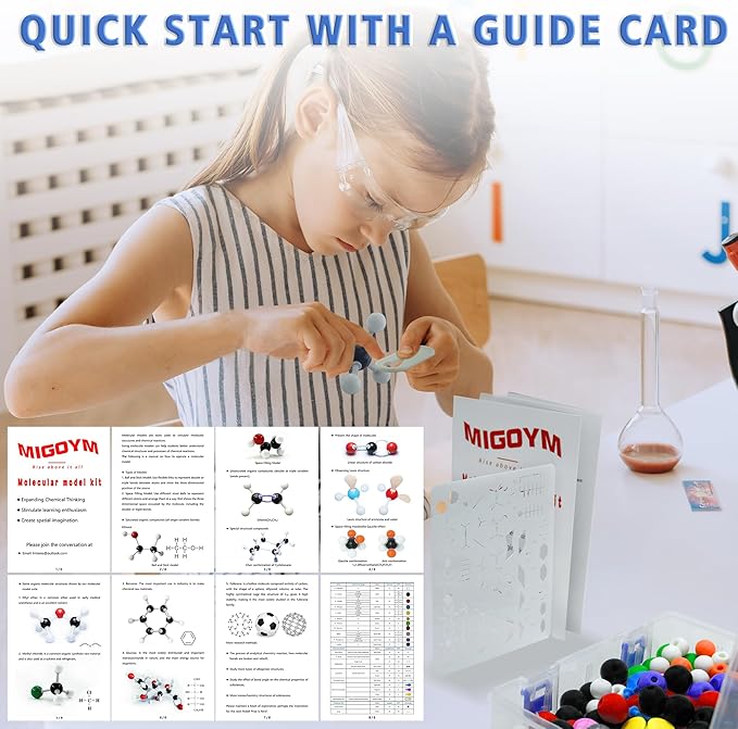 Molecular Model Kit (501 PCS) Explore The Fascinating World of Chemistry - Perfect for Teachers and Students Organic and Inorganic Chemistry Learning
