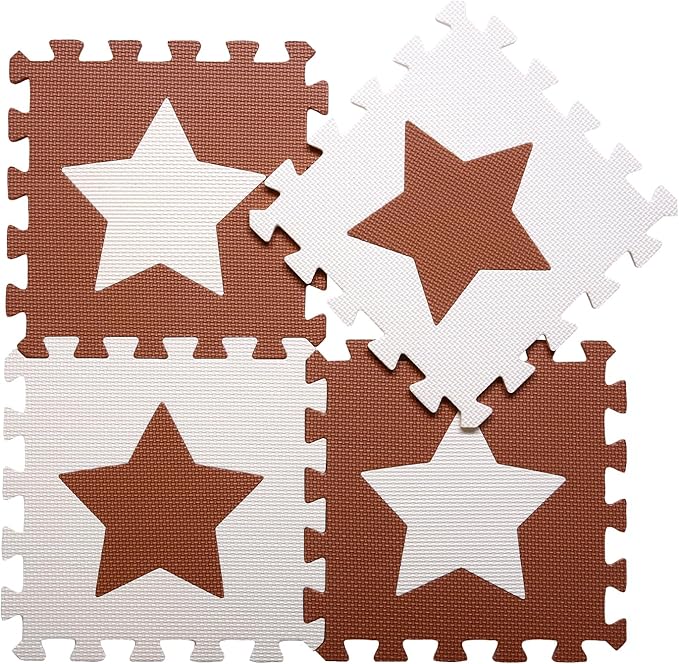 Coolcandy Baby Play Mat, 25Pcs Interlocking Puzzle Floor Mat, with Safety Fence - 0.4" Thick Non-Toxic EVA Foam Play Mat, for Infants & Toddlers 3-36 Months, Soft Puzzle Tiles for Play Areas