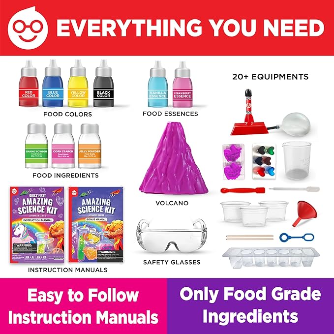 Doctor Jupiter My First Amazing Science Kit for Girls Ages 4+ | Birthday Gift Ideas for 4-5-6-7-8 Year Old Girls | 100+ Experiments | STEM Learning & Educational Toys, Summer Activities
