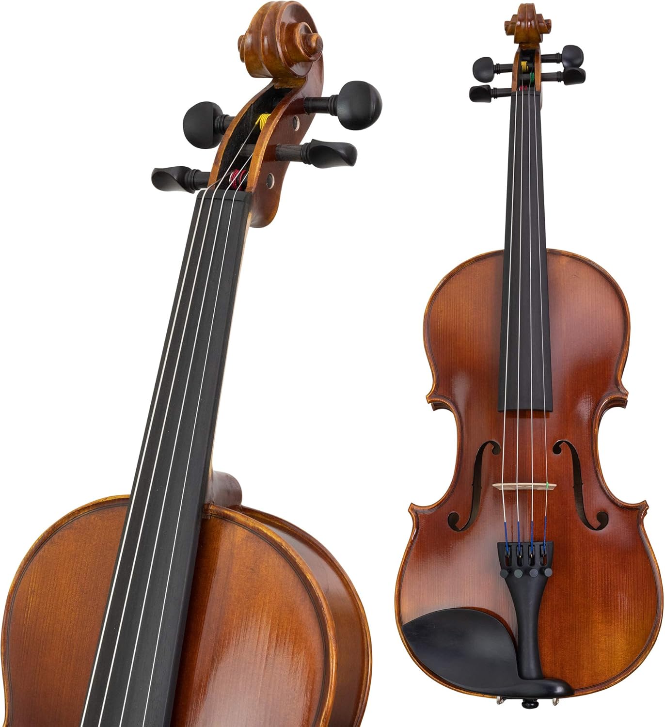 Kennedy Violins Louis Carpini G2 Violin Outfit 1/2 Size - Carrying Case and Accessories Included - Solid Maple Wood and Ebony Fittings