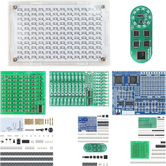 Soldering Practice Kit 5in1 DIY Music Spectrum Senior SMD Two-sided SMT Circular LED 0805 Small SMD Circuit Kit Learn Soldering Kit For Beginners