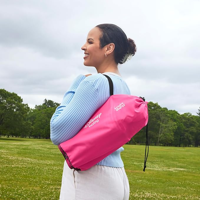 Bright Starts Disney Minnie Mouse Pop 'N Sit Portable Booster, Indoor/Outdoor Use, Floor Seat with Feeding Tray, 6 Mos - 3 Yrs