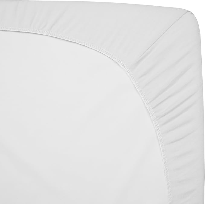 American Baby Company 100% Natural Cotton Fitted Cradle/Bassinet Sheet 36" x 18" - Soft, Breathable & Hypoallergenic Bed Sheet, White, Neutral for Boys & Girls (Pack of 2)