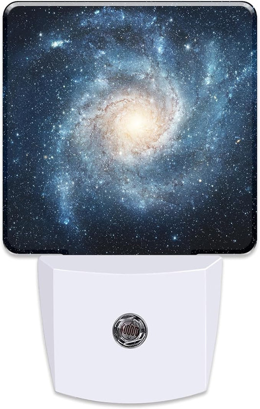 Space Scene with Stars in Galaxy Plug in Night Light with Auto Dusk to Dawn Sensor,Warm Night Lights for Boys Girls Bedroom Bathroom Hallway Kids Room Gifts
