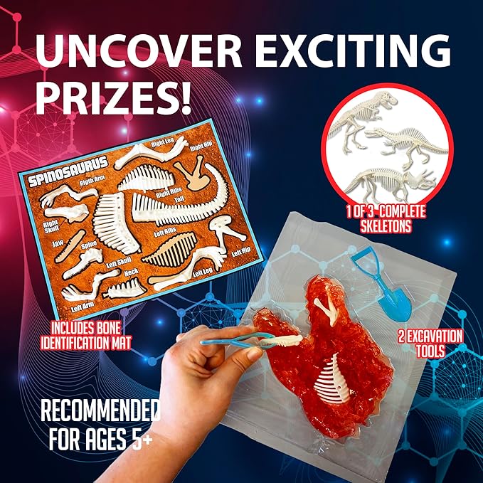 Dissect-It Discover-It Dinosaur Dig Kit, Dissecting Gel Kids Science Kit Project to Learn Anatomy, STEM Toys for Ages 6 and Above
