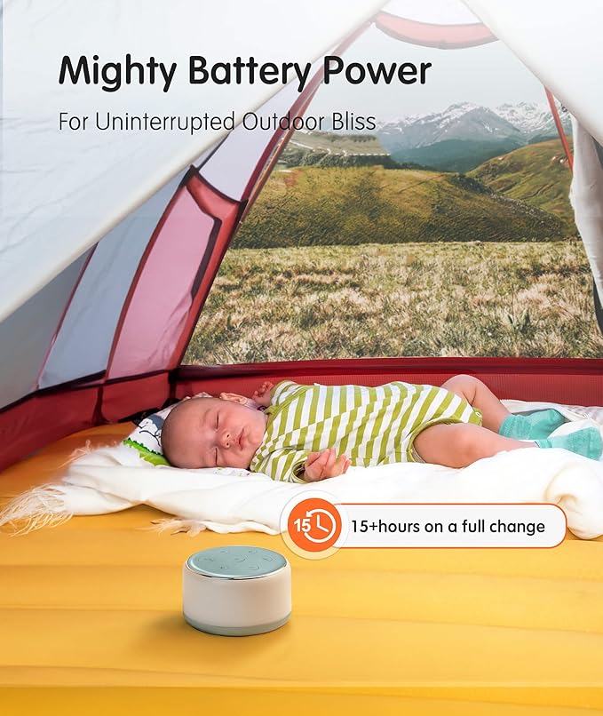 FamiSym White Noise Sound Machine Baby for Sleeping with Night Light – 34 Soothing Sounds, Rechargeable White Noise Machine for Kids Adults Sleep, Portable Lullaby Machine Baby Soother (Slate)