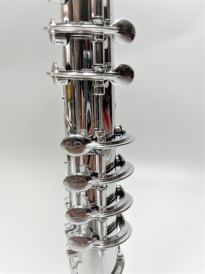 My First Toy Clarinet for Kids in Silver Finish with Standard Keys is a Great Learning Kid Toy Instrument and Teaching Tool for Children Ages 3+ BPA Free.