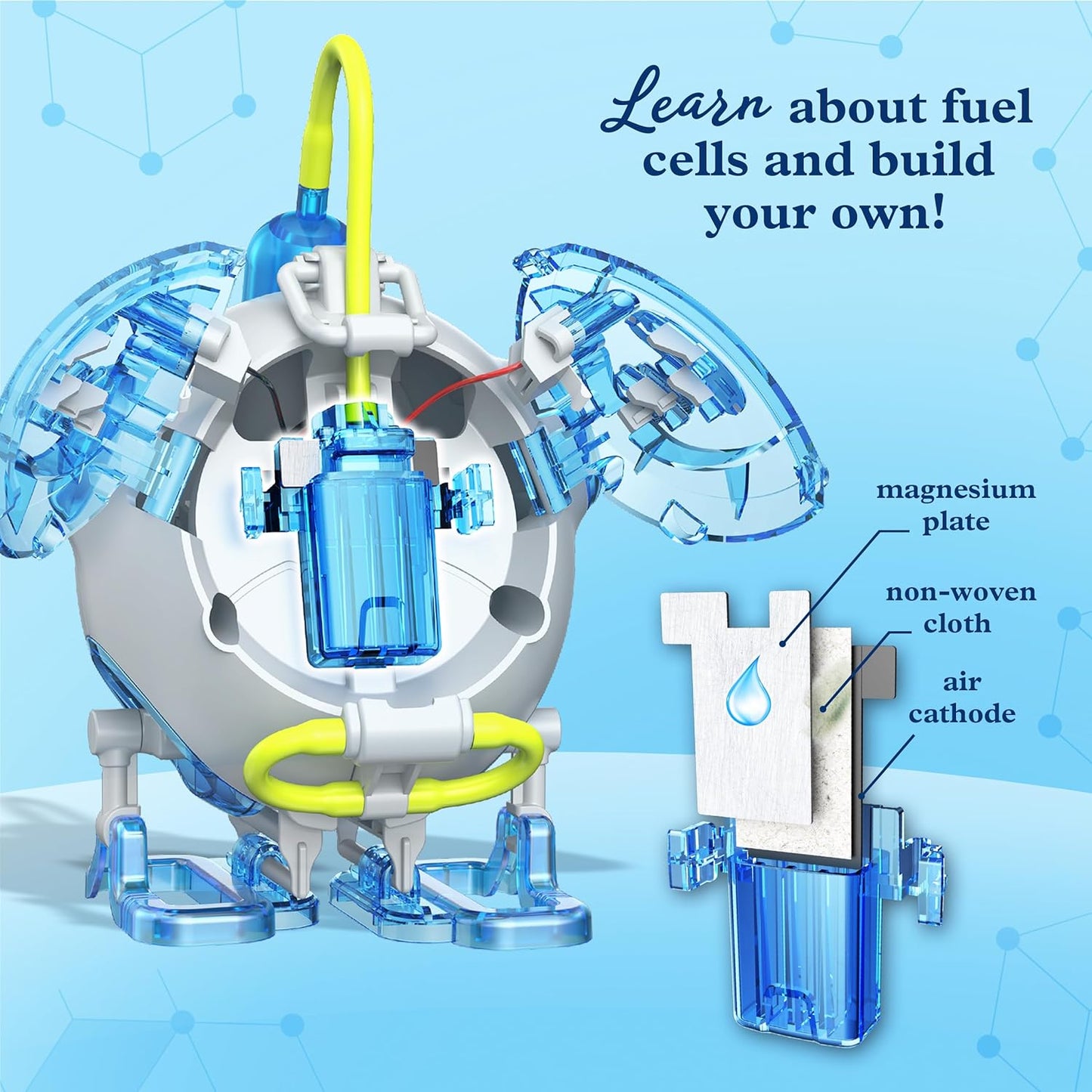 Thames & Kosmos Saltwater Fuel Cell Robot STEM Experiment Kit | Build a Walking Robot, No Batteries Required, Walks Up to 1 Hour on 1 Drop of Salt Water, Explore Non-Toxic, Renewable Energy, Ages 8+