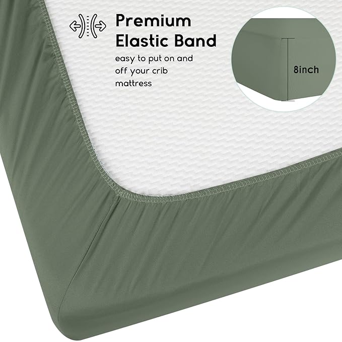 Yoofoss Baby Crib Sheets for Boys Girls, Fitted Crib Sheet 2 Pack for Standard Crib and Toddler Mattress, Super Soft Microfiber Baby Sheet 28x52x8in(Fox)