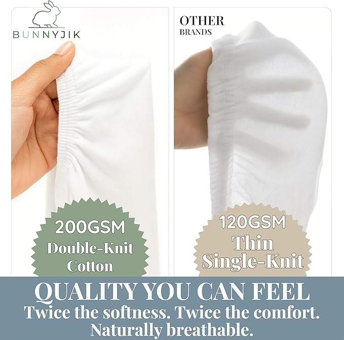 SNOO Compatible GOTS Organic Bassinet Sheets - Aegean Heritage Turkish Cotton 200 GSM - Feel The Quality at First Touch - Halo Bassinet / 100% Cotton SNOO Smart Sleeper Mattress (2 Pack) Boy & Girl