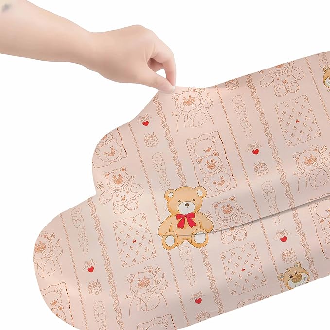 SDY Bear Bassinet Sheets,2pk Microfiber Jersey Baby Bassinet Sheets for Boys Girls，Baby Sheets 32 "x 16 "x 4"