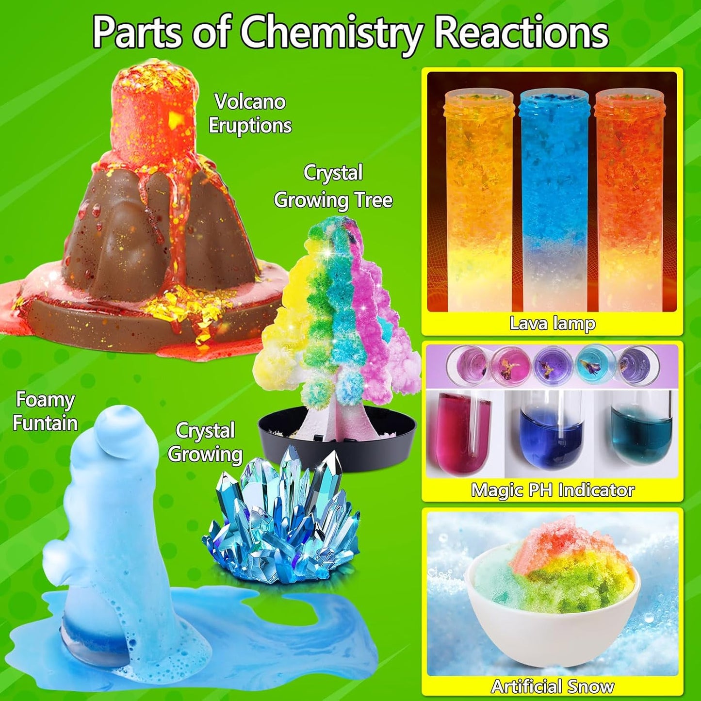 UNGLINGA 272 Experiments Science Kit for Kids, Chemistry Set, S.T.E.M Toys Boys Girls Birthday Gifts, Volcano, Crystal, Magic, Physics Lab Educational Learning Project