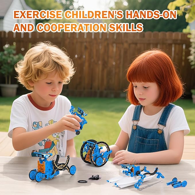 AESGOGO 12 in 1 STEM Solar Power Robot Kits Toys for Boys Age 8-13, Science Educational Robot Building Kit for Kids, DIY Experiment Set Birthday Gifts for 8 9 10 11 12 Years Old Boys Girls Teens