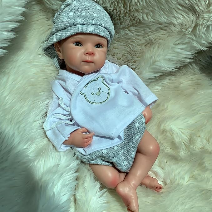 13 Inch Can Open Mouth Full Silicone Baby Dolls That Look Real Babies Solid Silicone Newborn Baby Girl Dolls Anatomically Correct