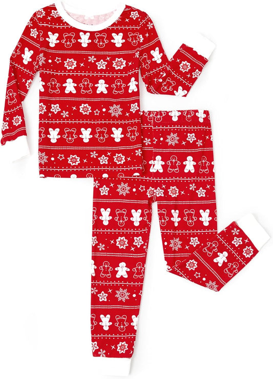 PATPAT Bamboo Viscose Pajama Set for Toddlers with Improved Tensile Strength, Snug Fit Pjs Sleeper for Baby Boys Girls Kids
