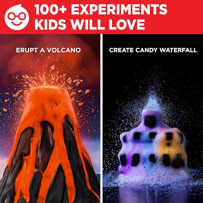 Doctor Jupiter STEM Earth Science Experiment Kit | Crystal Growing, Erupting Volcano Chemistry Set with 100+ Experiments | Learning & Educational Projects 7-8-9-10-11-12 Year Old