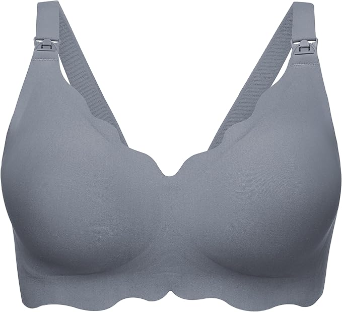 Angelhood Nursing Bras for Breastfeeding Ultra Comfort Seamless Maternity Bra Wireless Pregnancy Bralette with Bra Extender