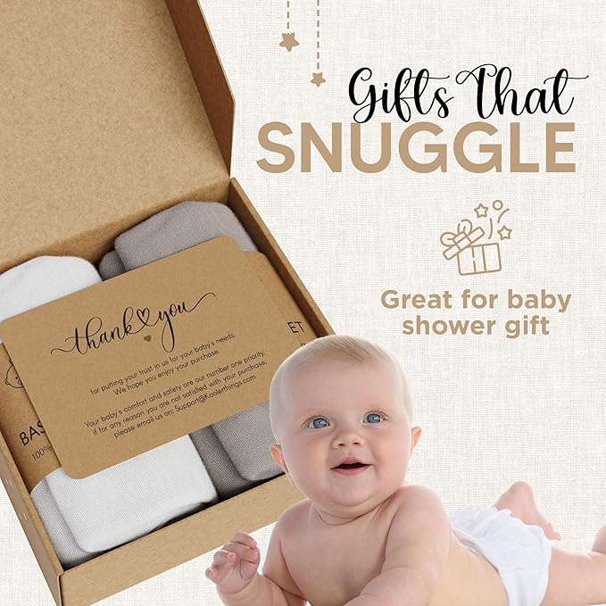 Bassinet Fitted Sheets - Compatible with Ingenuity Foldaway Rocking & Lullanight Soothing | 100% Organic Jersey Cotton - White + Grey | 32x19 (2 Pack)