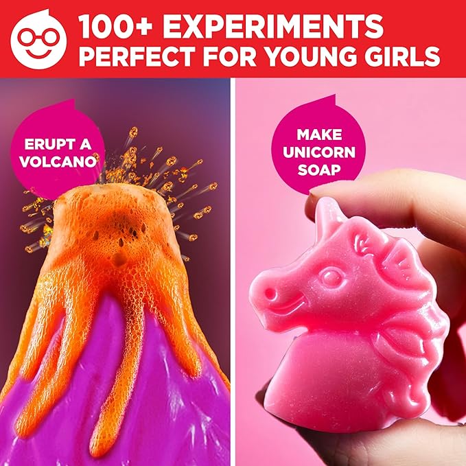 Doctor Jupiter My First Amazing Science Kit for Girls Ages 4+ | Birthday Gift Ideas for 4-5-6-7-8 Year Old Girls | 100+ Experiments | STEM Learning & Educational Toys, Summer Activities