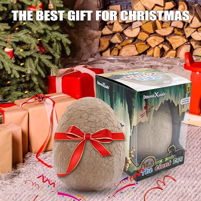 DoDoMagxanadu Dinosaur Egg Excavation Kit, Dinosaur Egg Toys for Boys Discover Jumbo Egg,Dino Egg Dig Kit Stocking Stuffers Science STEM Dinosaur Party Favors for Boys & Girls