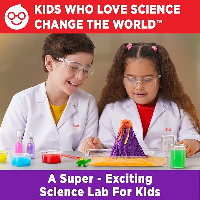 Doctor Jupiter My First Amazing Science Kit for Kids Ages 4-5-6-7-8 | Birthday Gift Ideas for 4+ Year Old Boys & Girls | Learning & Educational Projects | STEM Toy with 100+ Experiments
