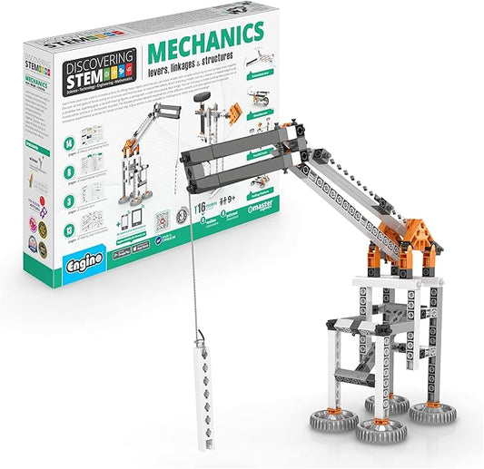 Engino STEM Toys, Mechanics: Levers, Linkages & Structures, Engineering Kits for Kids 9+, Gifts for Boys & Girls, Educational Building Toys, Fun Kids Activities (16 Model Options)