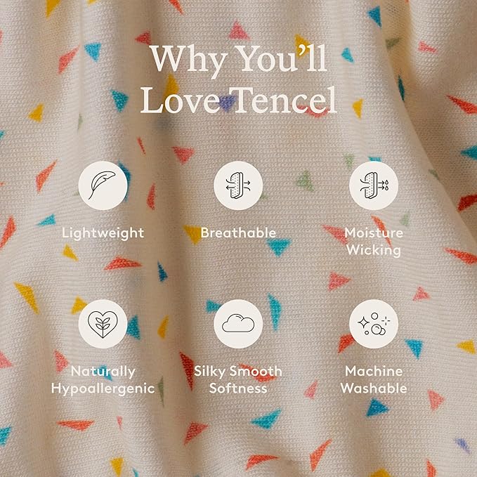 Baby Tula Stretchy Tencel™ Baby Wrap Carrier – Soft Newborn & Infant Wrap Sling, Ergonomic Hands-Free Baby Carrier, Breathable & Adjustable, Eco-Friendly for 8–25 lbs - Confetti