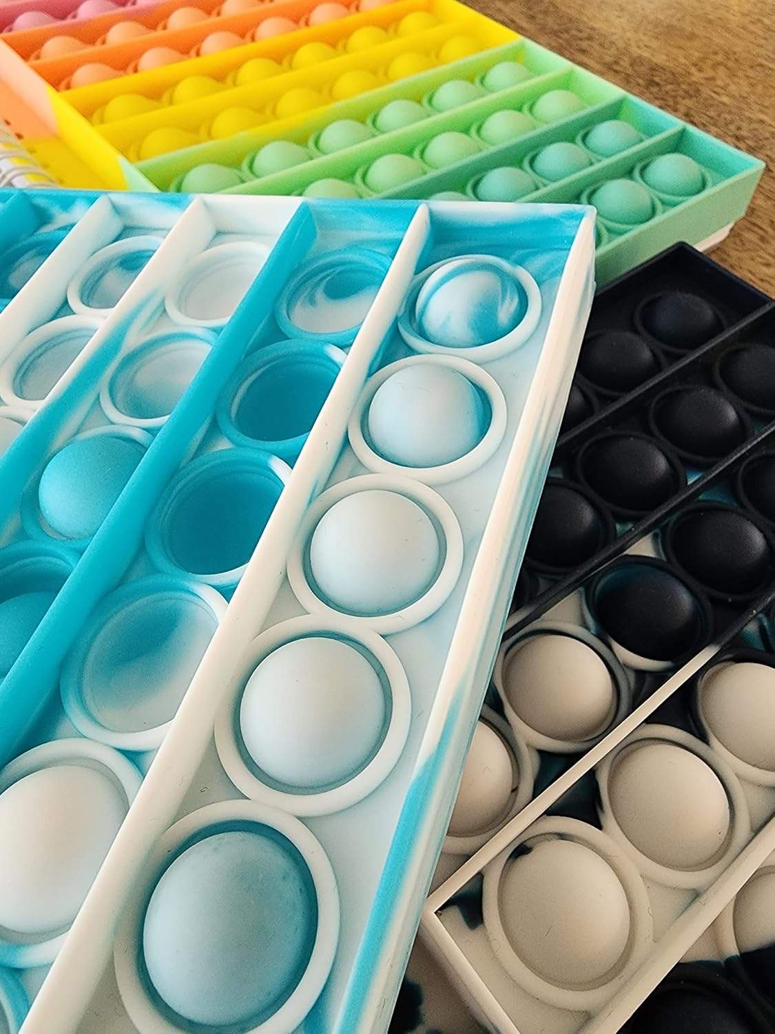 Fidget Notebook, Pop It Fidget Toy, Push Pop Spiral Notebook, Silicone Bubbles Sensory Toy Stress Reliever, Anxiety Relief Pop Journal, School/ Office Notebook (Color Mix)