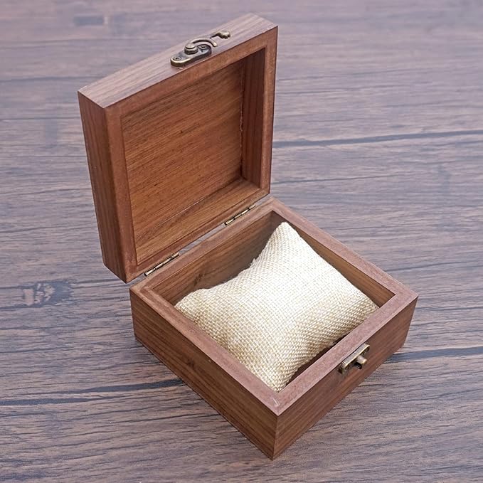 Walnut Color Watch Box Jewelry Box, Handcrafted for Keepsakes, Father's Day, Mother's Day, Anniversaries, Christmas, Valentine's Day Box (Watch Box-11 * 11cm)