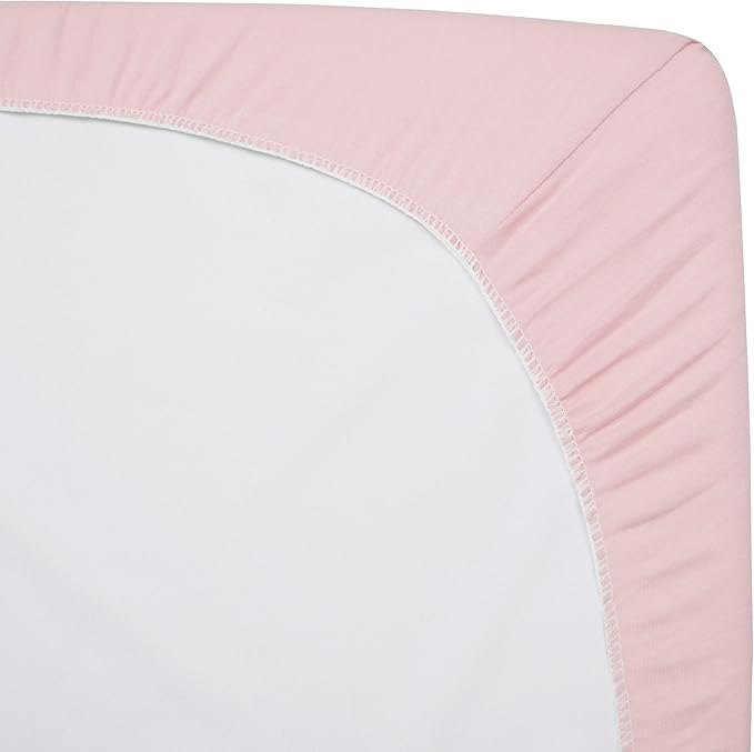 American Baby Company 100% Natural Cotton Fitted Cradle/Bassinet Sheet 36" x 18" - Soft, Breathable & Hypoallergenic Bed Sheet, Baby Pink, Neutral for Boys & Girls