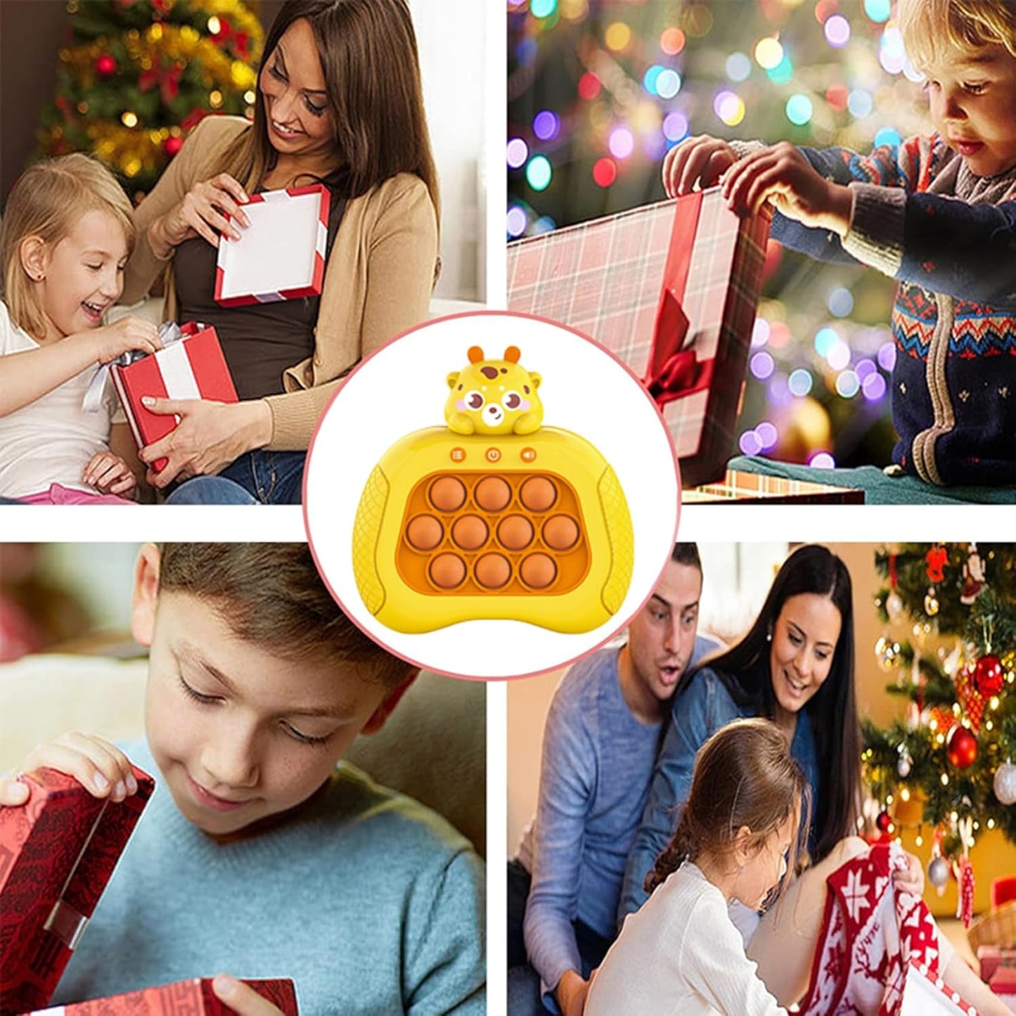 Upgrade Quick Push Toy with Lights, Fast Push Bubble Game Fidget Sensory Toys, Pocket Game for Kids Children's Decompression Breakthrough Puzzle Game Machine