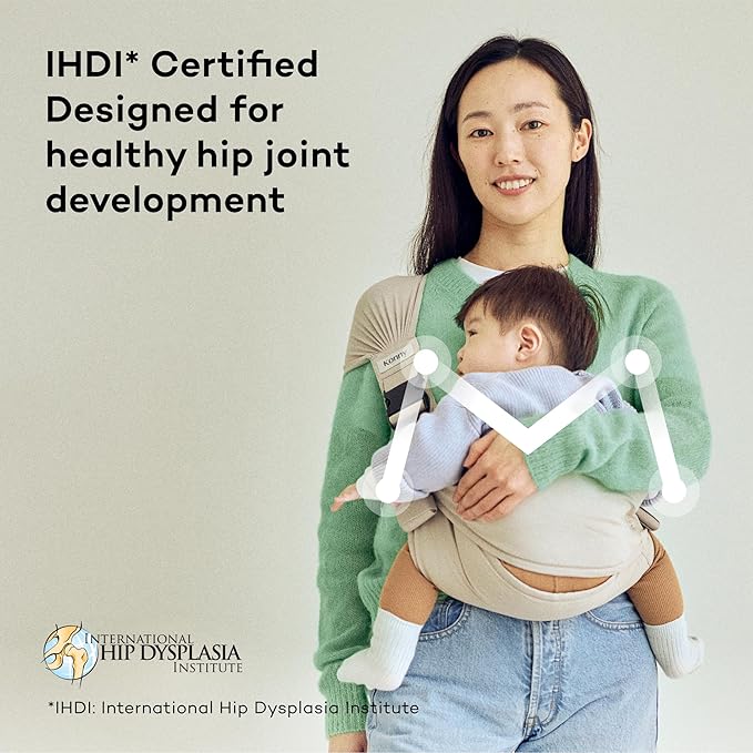 Konny Baby Carrier Hip Seat, Dual Support IHDI Certified with Two Safety Pads, Adjustable Wraps Sling Wearable One Size Fits All, Baby Essentials for 6 to 48 Months up to 44 lbs -Charcoal