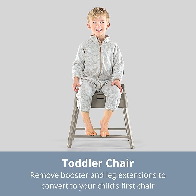 Chicco Stack® Hi-Lo 6-in-1 Multi-Use Convertible High Chair, Reclining High Chair for Babies and Toddlers Easy-Clean Baby Booster Toddler Seat Combo | Sand/Beige