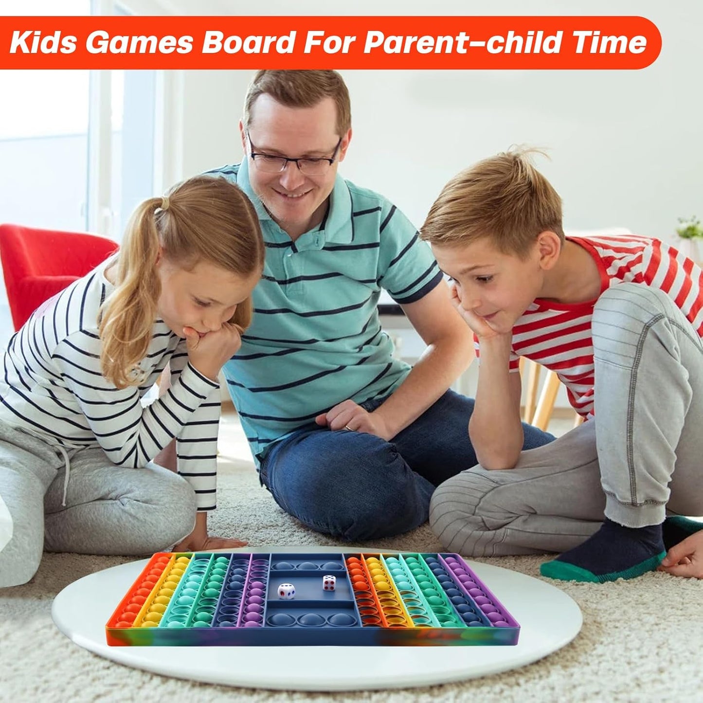 Pop Games Fidget Toy, Pop Board Math Games for Kids Family Games Multiplication Game, Autism Toys for Autistic Children, Birthday Gifts Stress Relief Toys for Kids Girls Boys