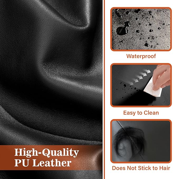 Adjustable Salon Booster Seat PU Leather Booster Seat for Salon Chair High Resilience Foam Barber Booster Seats for Hair Stylist, Beauty Salon Spa Equipment, 14.5"X11"X6.2"