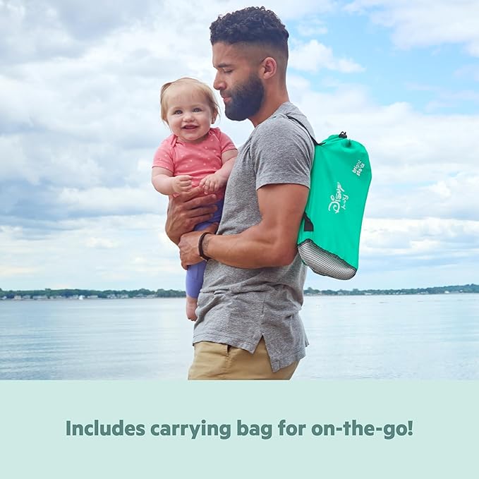 Bright Starts Disney Princess Ariel Pop 'N Sit Portable Booster, Indoor/Outdoor Use, Floor Seat with Feeding Tray, 6 Mos - 3 Yrs