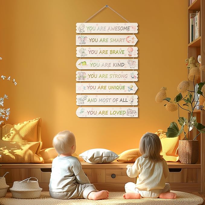 Elephant Room Decor for Boys Girls Kids Room Decor, Elephant Wall Art, Little Kids Bedroom Decorations,Toddler Classroom Deco for Boys, Bedroom Deco for children(Elephant)