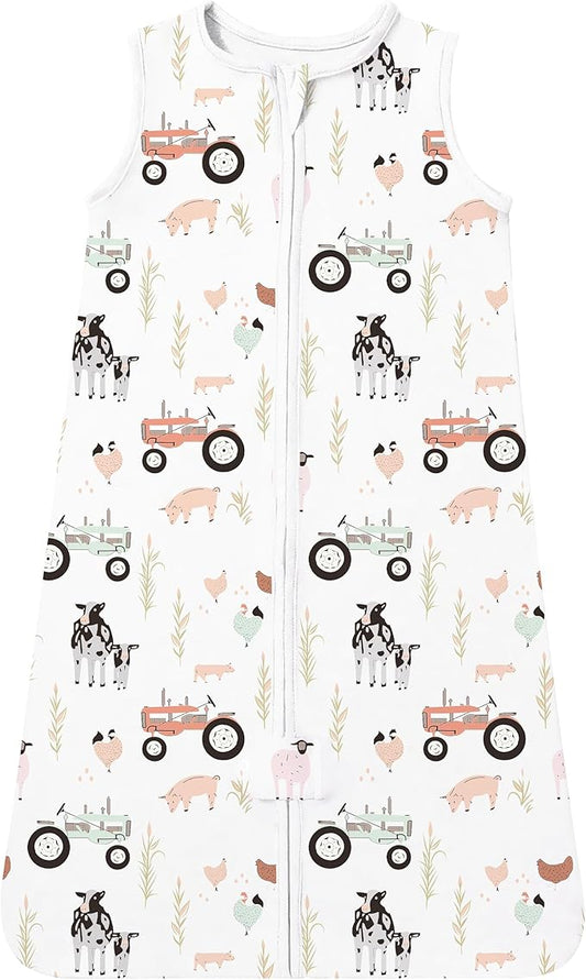 TotAha Light Sleep Sack, Stretchy, Soft, Cozy Wearable Blanket Sleep Bag with 2-Way Safe Zippers for 0-6-12-24 Months 0.5 TOG