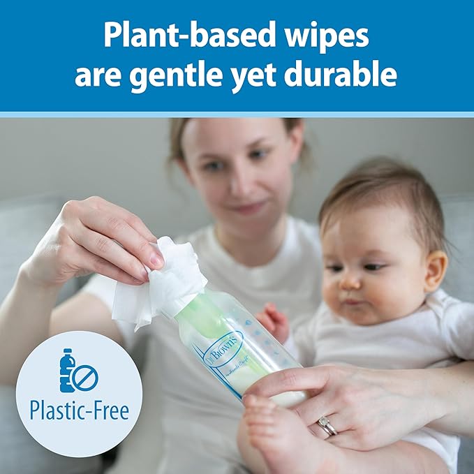 Dr. Brown's Natural Flow Anti-Colic Options+ Wide-Neck Glass Baby Bottle Starter Set with 100% Silicone Glass Bottle Sleeves, Baby Bottle Brush, Prevent Pacifier and Pacifier and Bottle Wipes