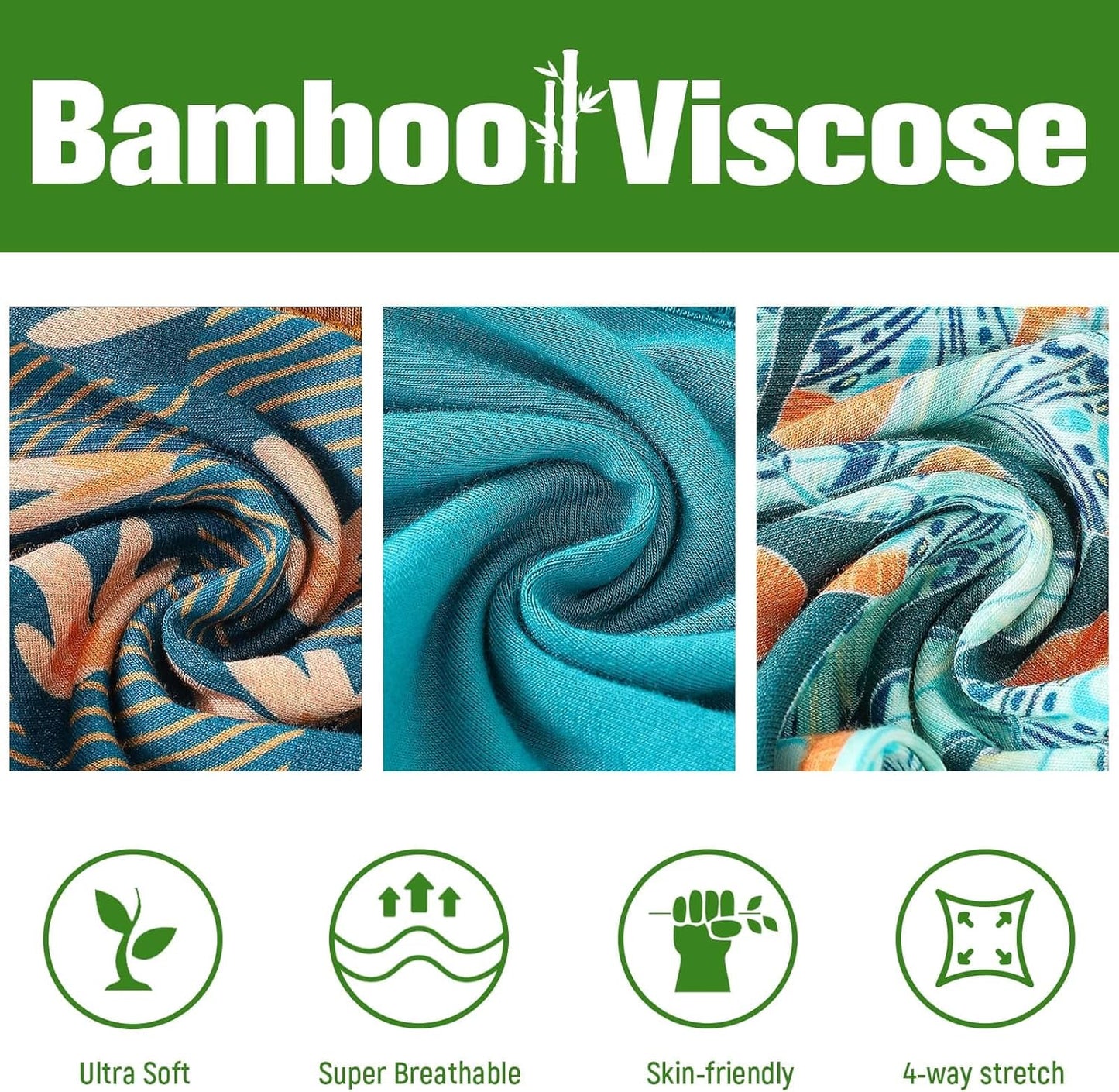 OPAWO Bamboo Baby Pajamas 3 Pack, Double Zipper Bamboo Sleepers for Baby Boy Girl Romper, Toddler Summer Clothes Outfit 0-24M