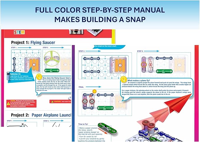 Snap Circuits Flight Deck Science/STEM Toy kit | Ages 8+ | Construction Gift for Boys and Girls