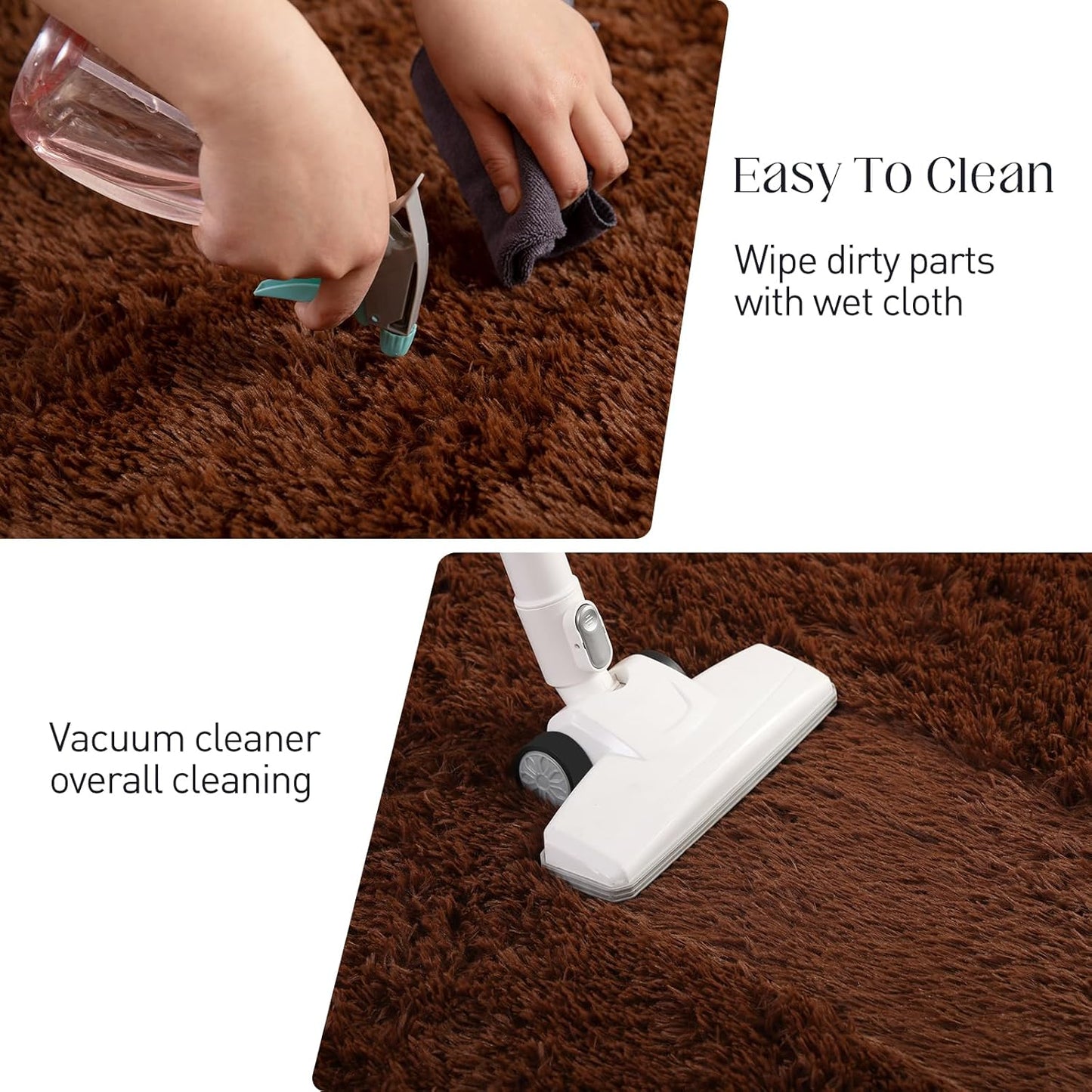 5x7 Area Rug, Luxury Rugs for Living Room, Ultra Soft Rugs for Bedroom, Non-Slip Indoor Carpet for Nursery, Kids Room, Playroom, Home Decor, Brown