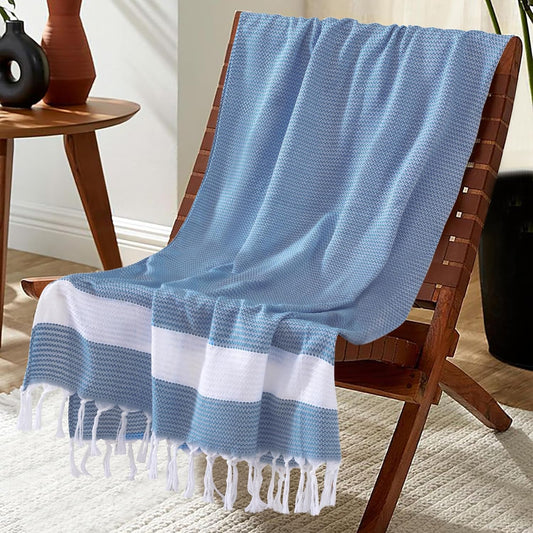 Blue Throw Blanket Bedroom Decor Living Room Accessories Sofa Couch Cover Chair Apartment Essential Home Finds Navy House Goods Nautical Kids Teen Boy Shark Lake Nursery Decoration Birthday Gift