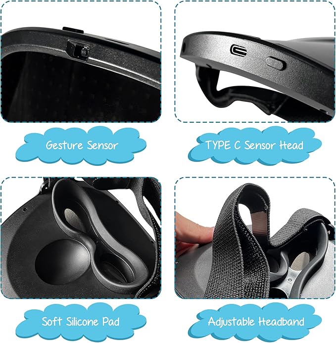 Depointer Life Led Mask with Gesture Sensing,Unisex LED Lighted Face Transforming Mask for Costume Cosplay Party Masquerade