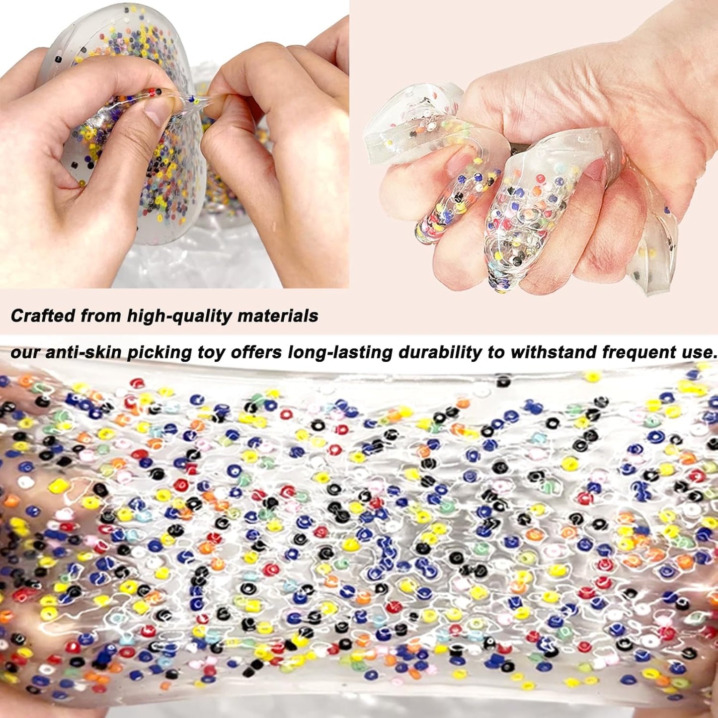 2 Pack Skin Picking Fidget Toys, Sensory Pick Pad Fidget Toy, Picky Party Pad, Trichotillomania Toys for Skin Pickers, Dermatillomania ADHD OCD for Adults, Power Your Fun (10CM/3.9inch)