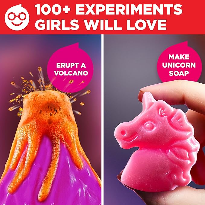 Doctor Jupiter Girls' Super Science Kit for Ages 8-12 | Chemistry Set, STEM Toy Kit with 100+ Experiments | Birthday Gift Ideas for Girls 8,9,10+ Years Old | Learning & Educational Projects